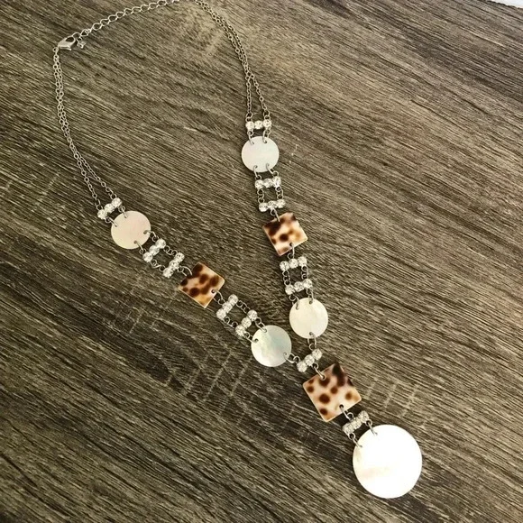 Fifth Avenue Collection  Rhinestone and Shell Necklace - Picture 5 of 8